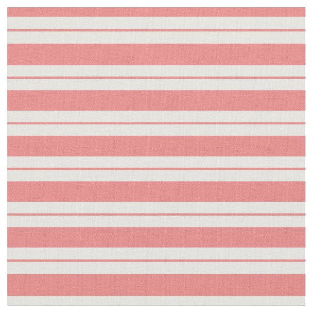 Light Coral & White Pattern Fabric (Close Up)