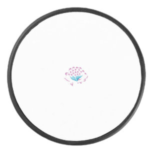 Light Cornflower Blue, Sky Megenta, Girly Hockey Puck