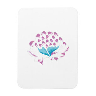 Light Cornflower Blue, Sky Megenta, Girly Magnet