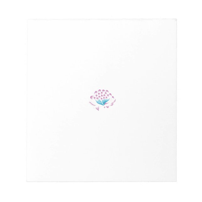 Light Cornflower Blue, Sky Megenta, Girly Notepad (Front)