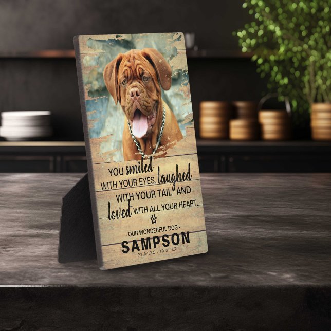 Light Country Rustic Pet Memorial | Photo Keepsake Plaque (Creator Uploaded)