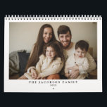 Light Cream Custom Family Photos Calendar<br><div class="desc">This wall calendar features a subtle cream colouring with a simple serif font. Easily replace the photos on the cover and each individual month to create a calendar to remember. This family inspired calendar is sure to keep you smiling all year long.</div>