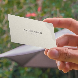 Light Cream Linen Texture Business Card