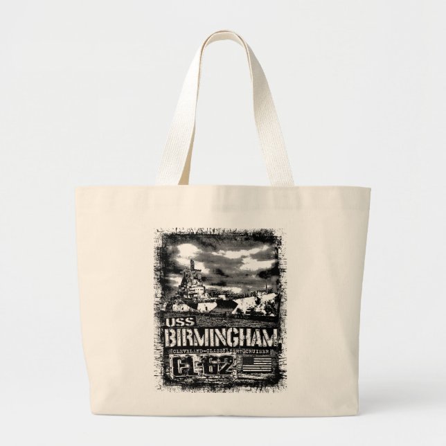 Light cruiser Birmingham Large Tote Bag (Front)