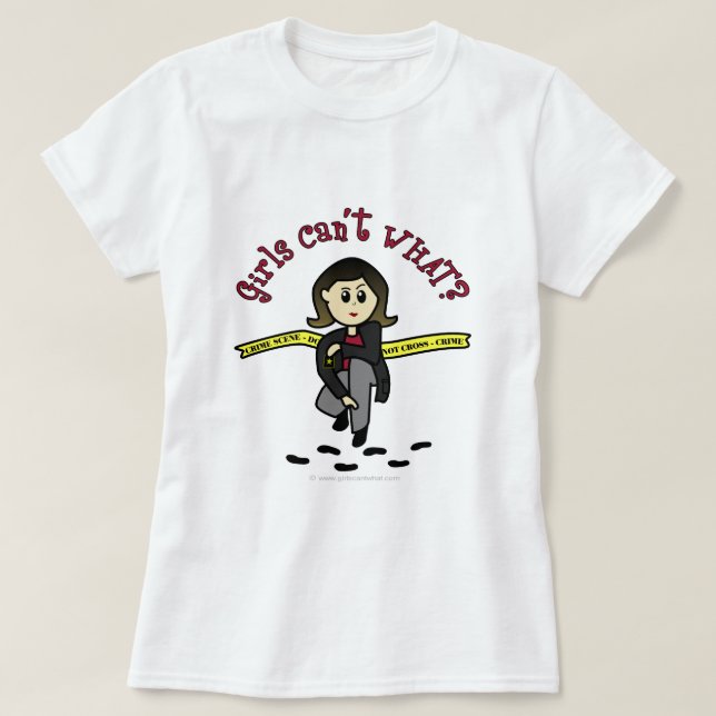 Light CSI Girl T-Shirt (Design Front)