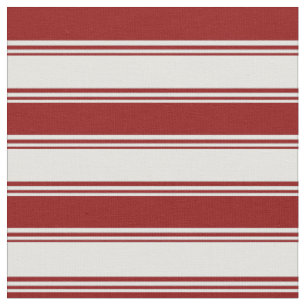 Light Cyan and Dark Red Lined Pattern Fabric