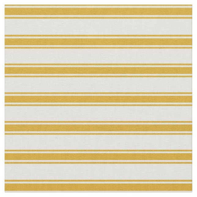 Light Cyan and Goldenrod Stripes Fabric (Close Up)