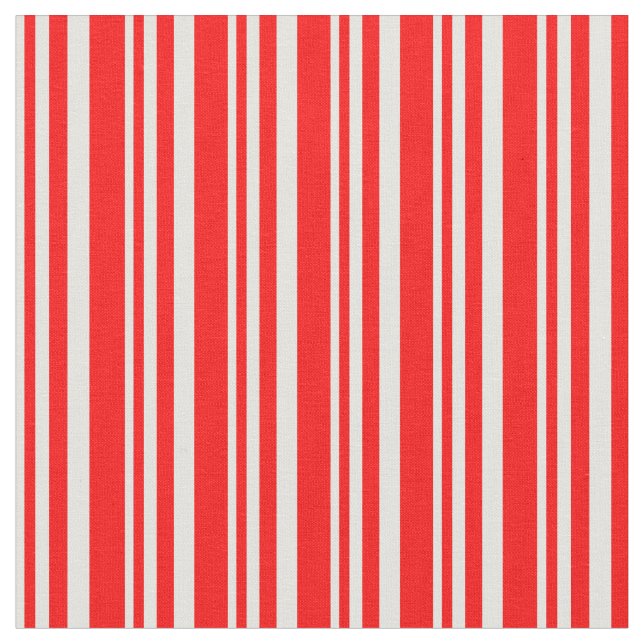 Light Cyan and Red Coloured Pattern Fabric (Close Up)