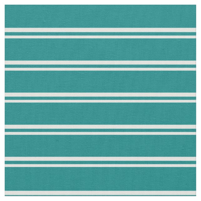 Light Cyan and Teal Coloured Stripes Fabric (Close Up)