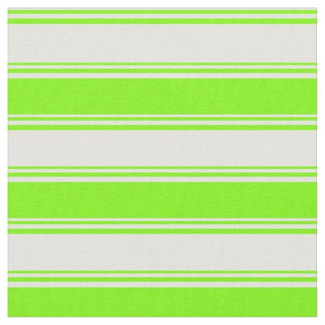 Light Cyan & Green Coloured Striped Pattern Fabric (Close Up)