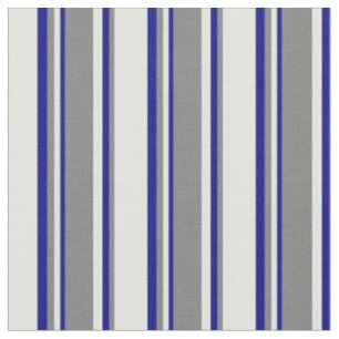 Light Cyan, Grey, and Blue Lines Fabric
