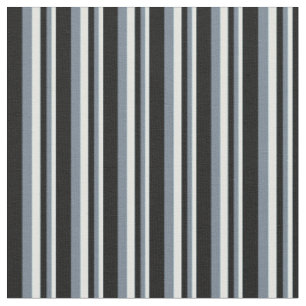 Light Cyan, Slate Grey & Black Lines Fabric
