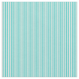 Light Cyan & Turquoise Stripes Pattern Fabric