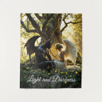 Light dark angel demon forbidden love art