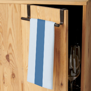 Light Dark Blue Stripe Kitchen Hand Towel