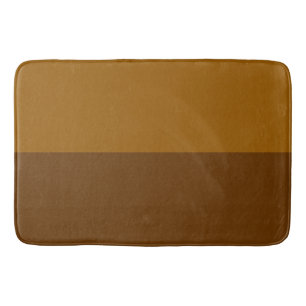 Light Dark Brown Part Half Sides Design Bath Mat