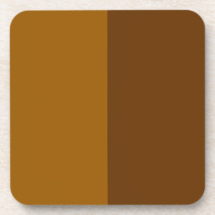 Light Dark Brown Part Half Sides Design Coaster