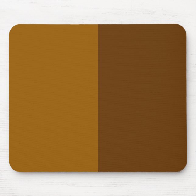 Light Dark Brown Part Half Sides Design Mouse Pad (Front)