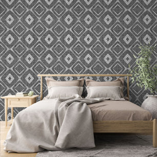 Light Dark Medium Grey Black Squares Art Pattern Wallpaper