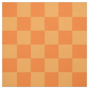 Light Dark Orange Chequered Design Fabric