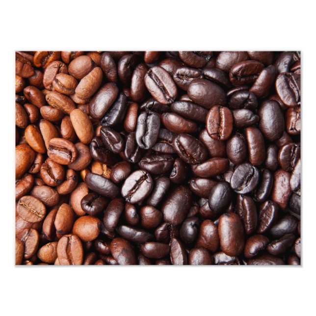 Light & Dark Roast Coffee Beans - Customised Blank Photo Print (Front)