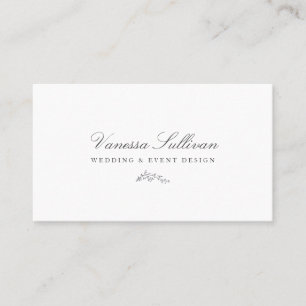 Light Delicate Floral Accent Wedding Style Business Card