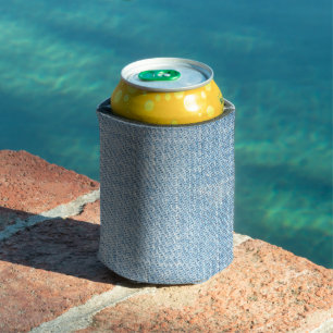 Light Denim Blue Can Cooler