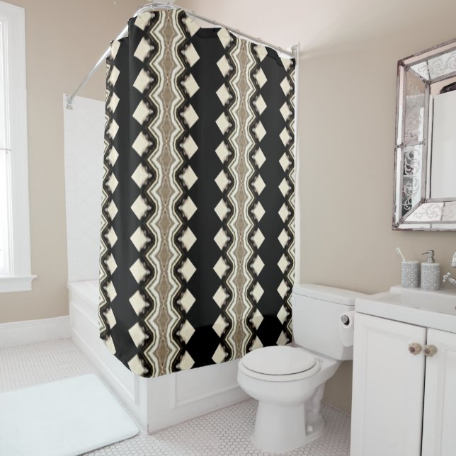 Light Diamond Weave Shower Curtain (In Situ)