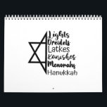 Light Dreidel Latke Kanish Menorah Hanukkah Calendar<br><div class="desc">Hanukkah celebration, Jewish food, menorah light, dreidel spin, potato latke, knish snack, Jewish traditions, Hanukkah cuisine, Jewish holiday 2025, festive Hanukkah</div>