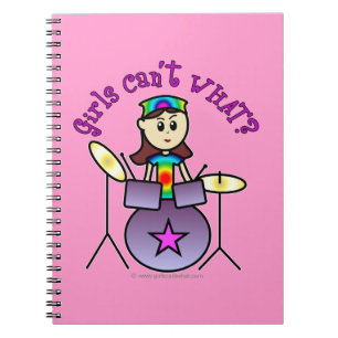 Light Drummer Girl Spiral Notebook