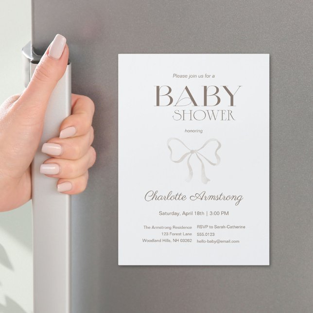 Light Dusty Blue Chic Bow Baby Boy Shower Magnet (Light Dusty Blue Chic Bow Baby Boy Shower Magnet ©Susanne Sachers - Sunny Mind 🌞)