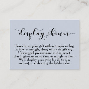 Light Dusty Blue Display Bridal Shower Gift Card