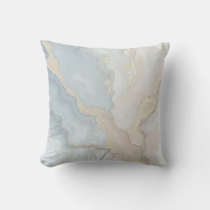 Light Dusty Blue Grey Beige Cream Abstract Cushion