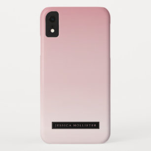 Light Dusty Rose Ombre Gradient & Your Name Case-Mate iPhone Case
