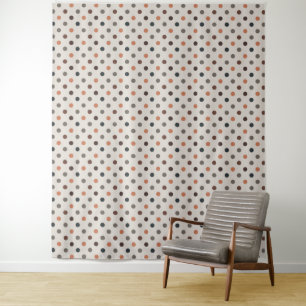 Light Earth Tone Woodlands Polka Dots Design Tapestry