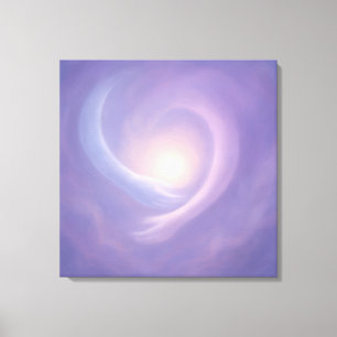 Light Embrace Abstract Spiritual Energy inLavender Canvas Print