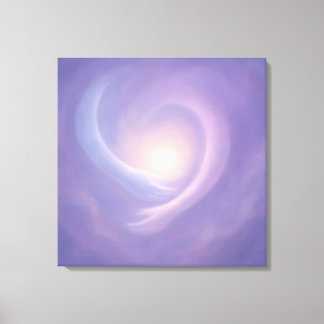 Light Embrace Abstract Spiritual Energy inLavender Canvas Print