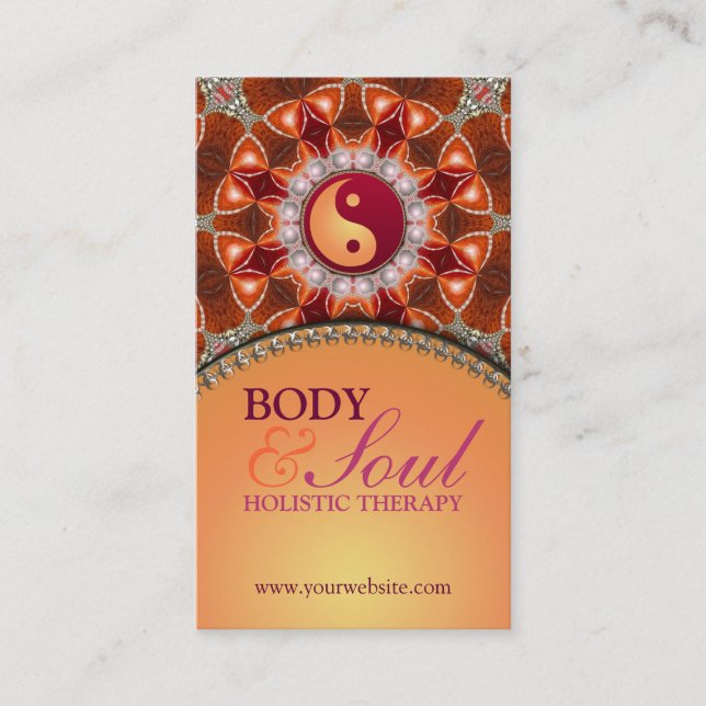 Light Energy  New Age Holistic Business Card (Front)