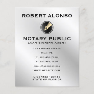 Light faux metallic texture surface with logo flyer