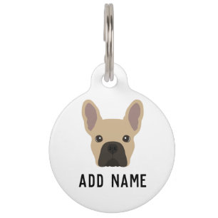 Light Fawn French Bulldog Pet Tag