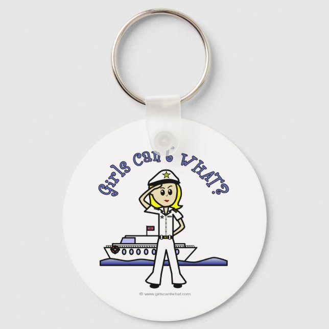Light Female Captain Key Ring (Front)