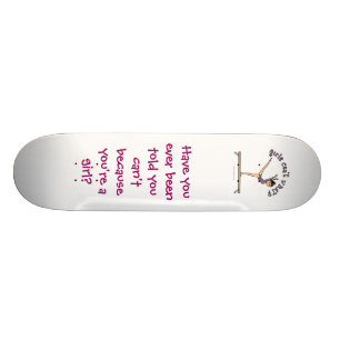 Light Female Gymnast on Balance Beam Skateboard