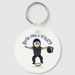 Light Female Umpire Key Ring