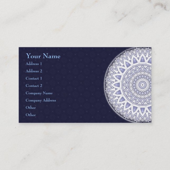 Light Flake Mandala • Business Card (Front)