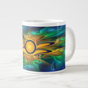 'Light Flame Abstract 163' Large Coffee Mug