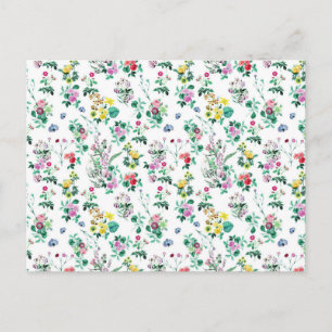Light Floral Pattern Postcard