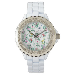 Light Floral Pattern Watch