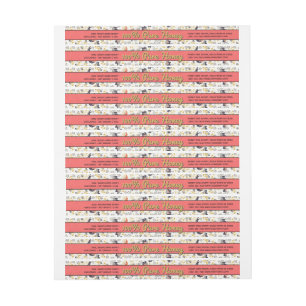 Light Floral Wrap Around Honey Jar Label