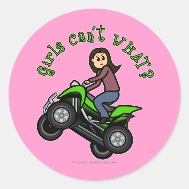 Light Four-Wheeler Classic Round Sticker (Front)
