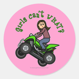 Light Four-Wheeler Classic Round Sticker